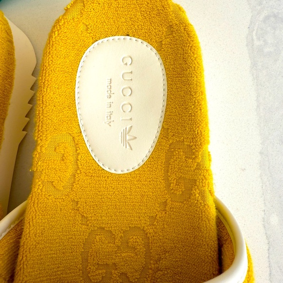 NIB GUCCI x ADIDAS SANDALS SLIDES MAGIC SPONGE GG DEMETRA SIZE 35, 37and39Ladies - Picture 5 of 9